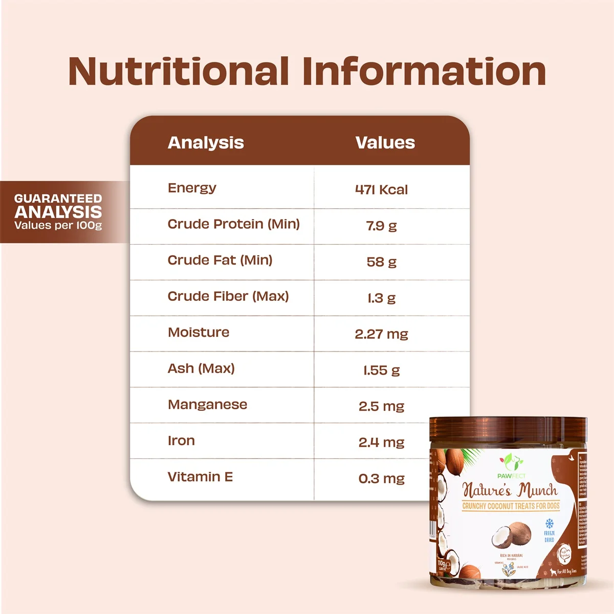 Pawfect natures munch dog treats coconut - Afbeelding 5